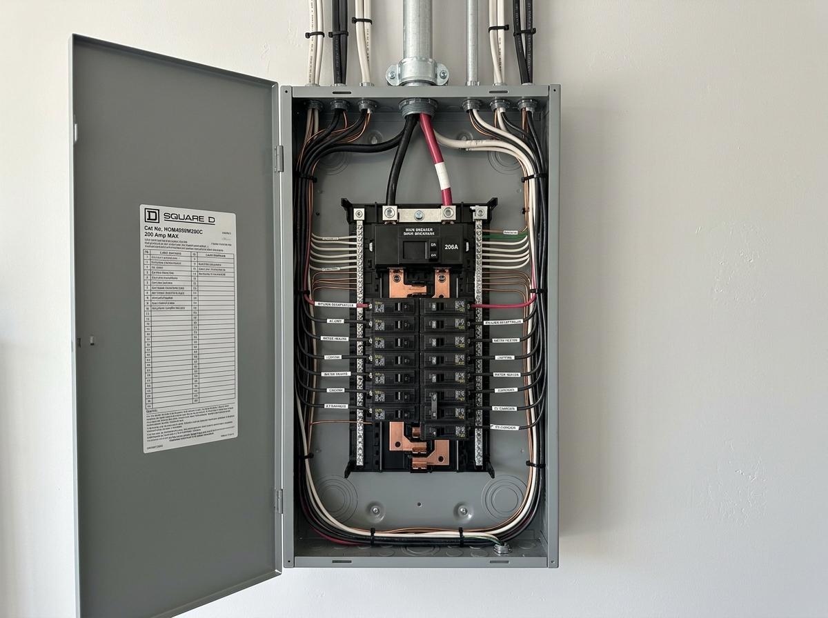 Upgraded 200 amp breaker electrical panel installation in Pickering home by JS Electrical Services